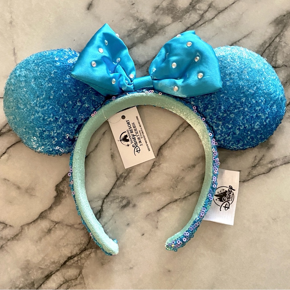 Disney Frozen Aqua Blue Ombre Minnie Ears